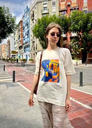 Camiseta de Souvenir Siesta Fiesta de Corte Suelto