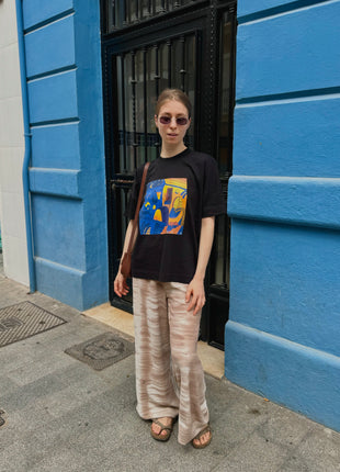 Camiseta de Souvenir Siesta Fiesta de Corte Suelto