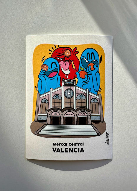 Souvenir Postcard Central Market of VALENCIA