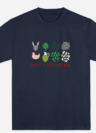 Souvenir Kids T-shirt unisex Paella ingredients